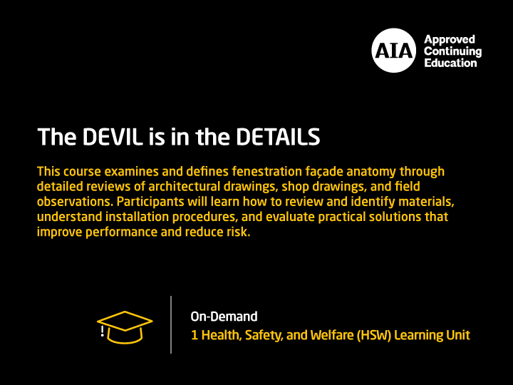 The DEVIL is in the DETAILS AIA course